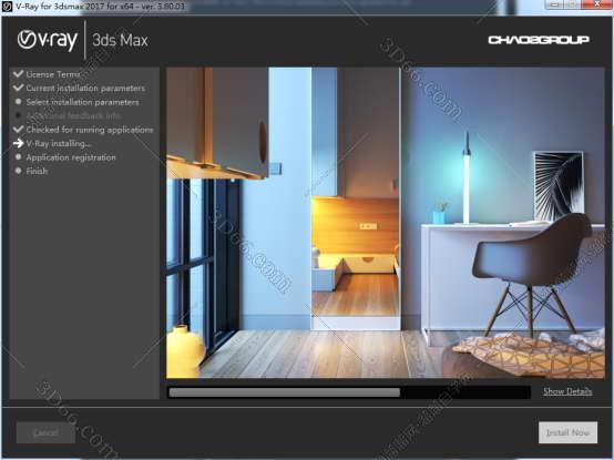 VRay3.6【VR3.6渲染器】vray3.6 for 3dmax2017中文（英文）破解版安装图文教程