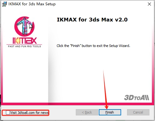 【3dmax快速绑定插件下载】3DS MAX模型快速绑定插件 3DtoAll IKMAX V2.0 for 3DS MAX 2015-2023破解版安装图文教程