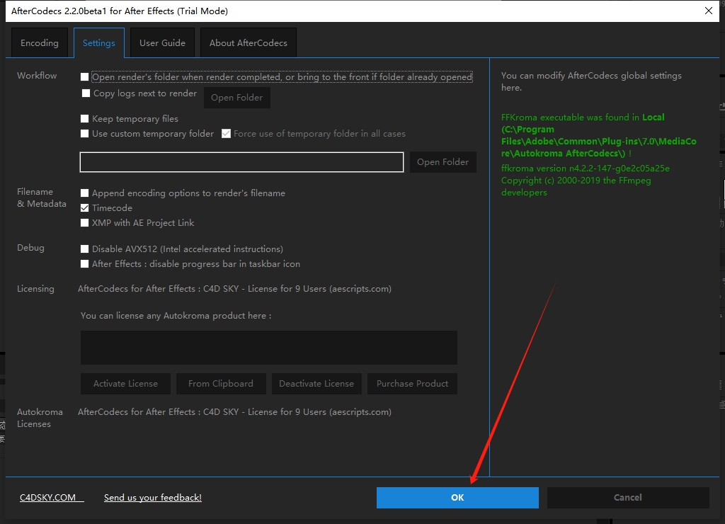 Autokroma AfterCodecs V2.2.0【免费破解版 附注册号】渲染加速插件安装图文教程