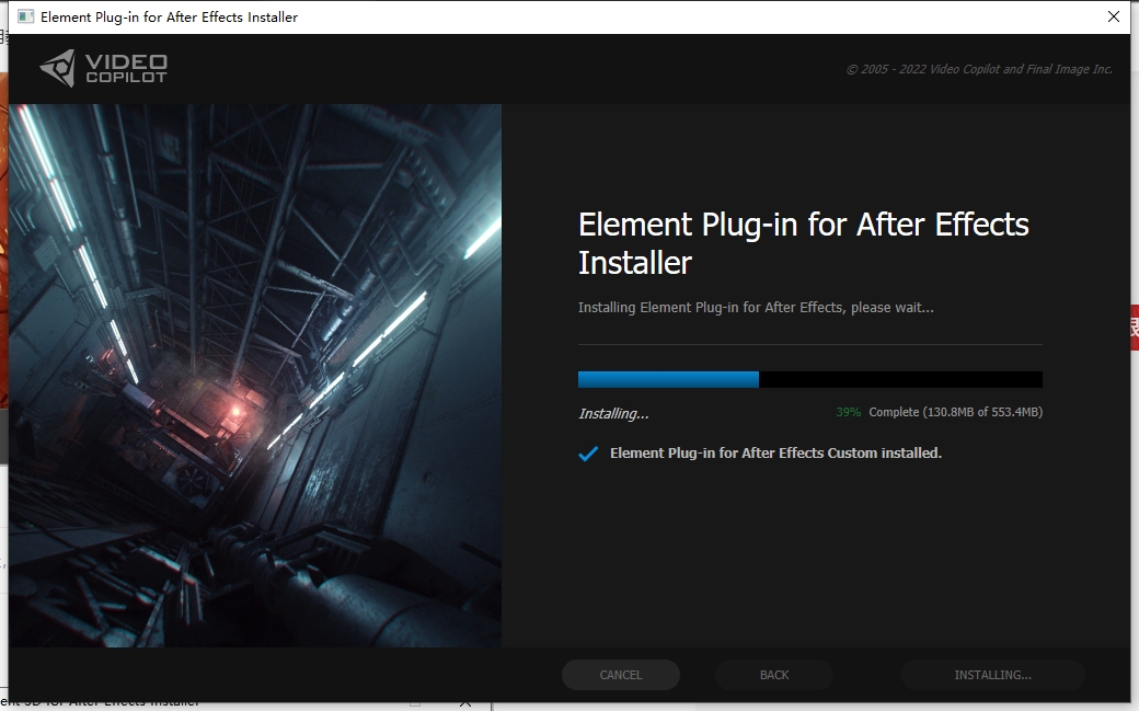 AE插件：Element 3D v2.2.3汉化破解版安装图文教程