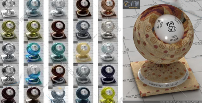 Vray材质打包合集 Complete Vray Materials 带JPG预览图