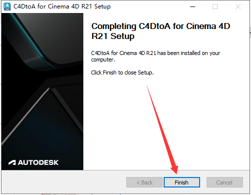 SolidAngle C4DtoA 4.0.0.1 for C4D R21-23 英文版破解版安装图文教程