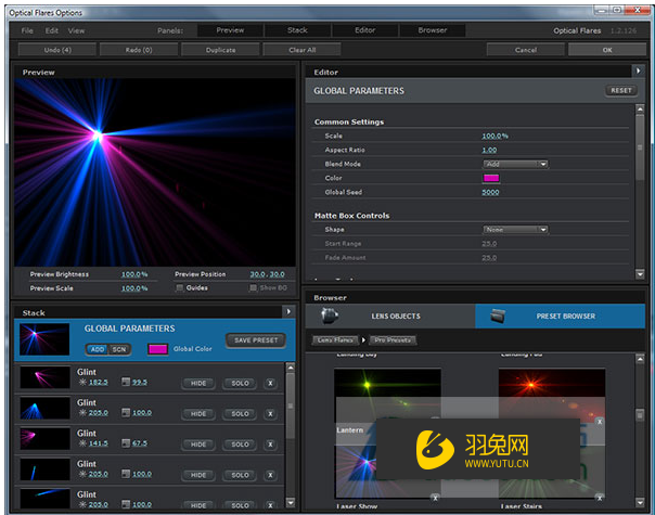 optical flares1.3.5【AE镜头光晕插件】破解版 optical flares1.3.5【AE镜头光晕插件】破解版