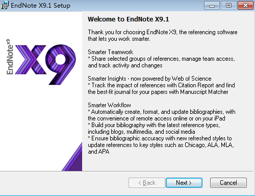 endnote x9.1【文献管理软件】中文破解版安装图文教程