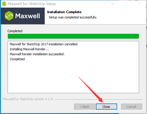 SketchUp草图大师渲染器插件：Maxwell Render v4.1.8安装图文教程
