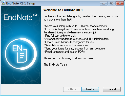 EndNote X8.1【文献管理软件】中文破解版下载安装图文教程