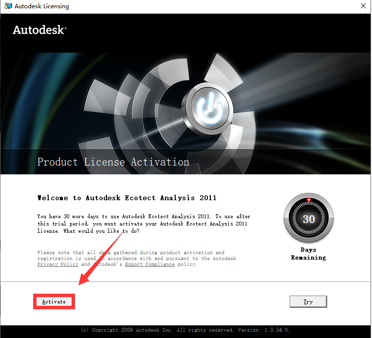 Autodesk Ecotect Analysis 2011【光照分析系统】繁体中文破解版安装图文教程