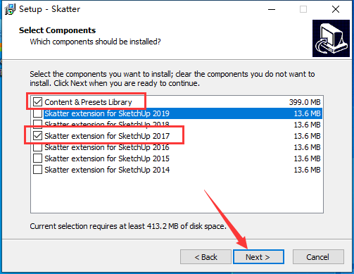 Sketchup草图大师SK生态植被插件：Skatter v1.4.7安装图文教程