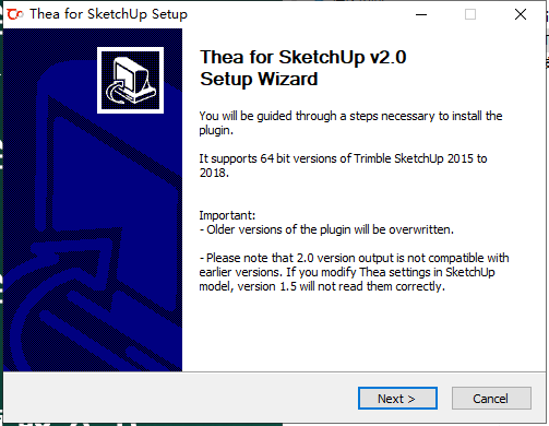 Thea for SketchUp v2.0【支持SU2015-2018】西娅女神渲染器破解版安装图文教程