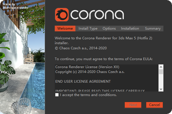 Corona Renderer5.2【CR渲染器5.2】for 3dmax2013-2021(64位)中文（英文）破解版安装图文教程