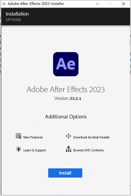 Adobe After Effects 2023 v23.2.1【视频后期制作软件下载】集成破解版安装图文教程