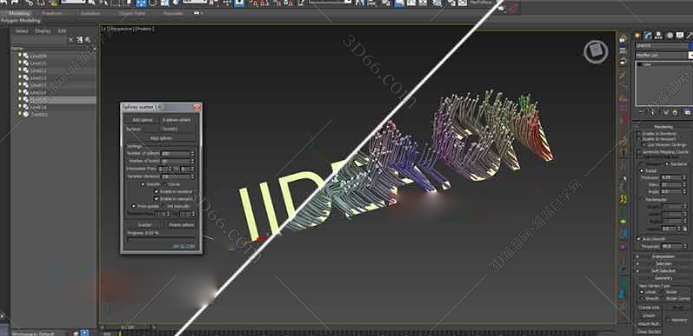 3DMax样条线阵列插件SplinesScatter V1.0 For 2010-2018