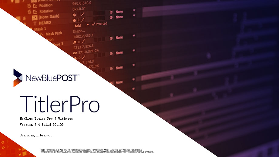 NewBlueFX Titler Pro 7.4.201109 Ultimate【PR专业文字标题字幕制作工具】中文破解版
