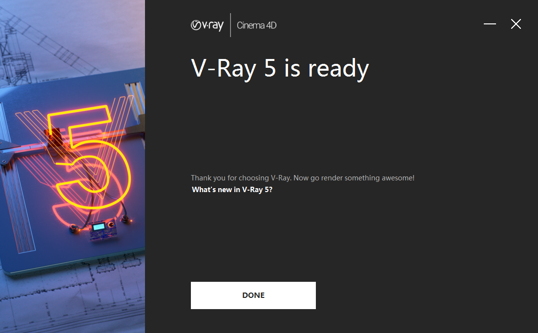 VRay 5 for C4D【支持r20/r21/r22/r23】中文破解版渲染器安装图文教程