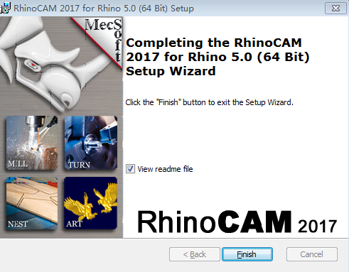犀牛刀路插件：RhinoCAM 2017 for Rhino 5 中文破解版安装图文教程