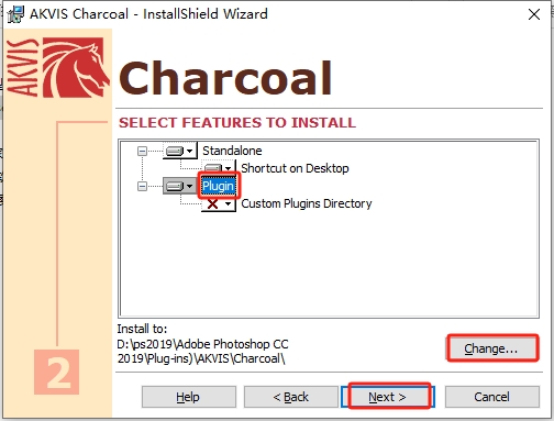 AKVIS照片黑白粉笔画插件Charcoal For Photoshop-PaintShop v2.0.335.13548安装图文教程