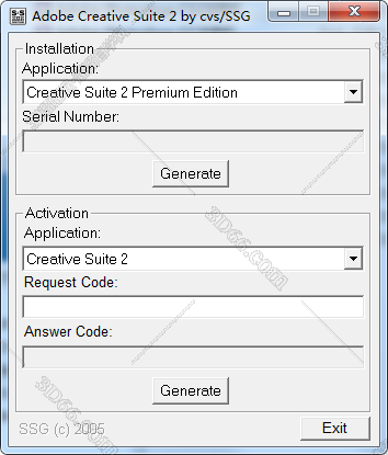 Adobe Photoshop CS2破解补丁【PS CS2注册机】序列号生成器