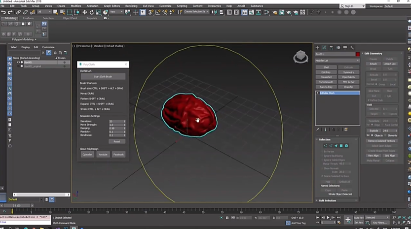 PolyCloth 2.05 for 3Dmax2016-2023【3Dmax真实布料模拟插件】英文免费版