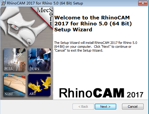 犀牛刀路插件：RhinoCAM 2017 for Rhino 5 中文破解版安装图文教程