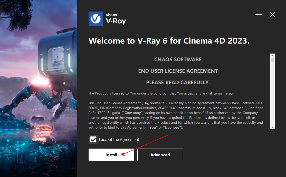 Chaos V-Ray 6.00.01 for C4D R21/R22/R23/S24/R25/R26/2023 英文破解版 附安装教程安装图文教程