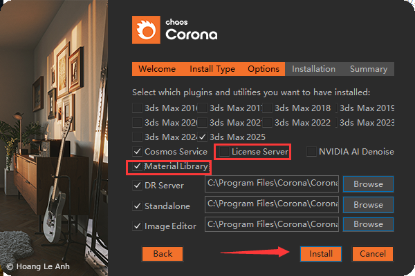 Corona 12.1 for 3dmax2016-2025最新中文破解版安装图文教程