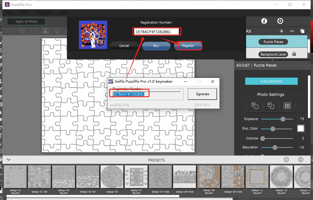 JixiPix公司Photoshop图片拼图特效组件PuzziPix Pro V1.0.4 x86/x64安装图文教程