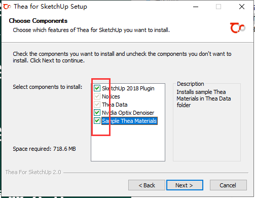 Thea for SketchUp v2.0【支持SU2015-2018】西娅女神渲染器破解版安装图文教程