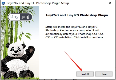 PS CS5-CC 2018智能PNG和JPEG压缩插件TinyPNG v2.3 Plugin安装图文教程