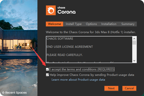 【corona渲染器】Chaos Corona 8 Hotfix1 for 3ds Max 2014-2023汉化破解版下载安装图文教程