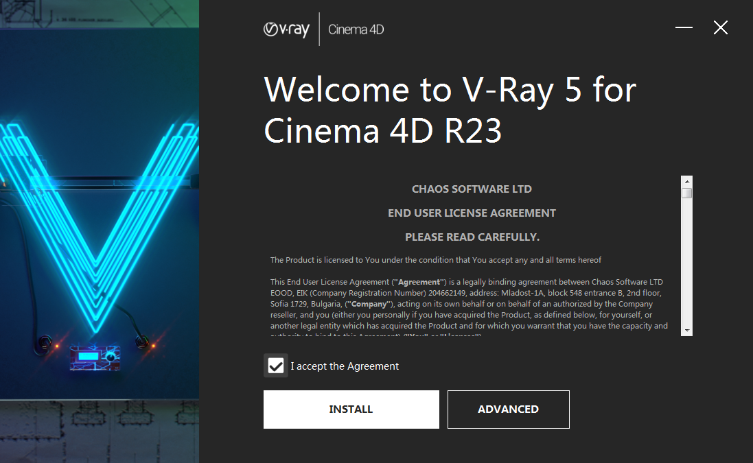 VRay 5 for C4D【支持r20/r21/r22/r23】免费中文版渲染器安装图文教程