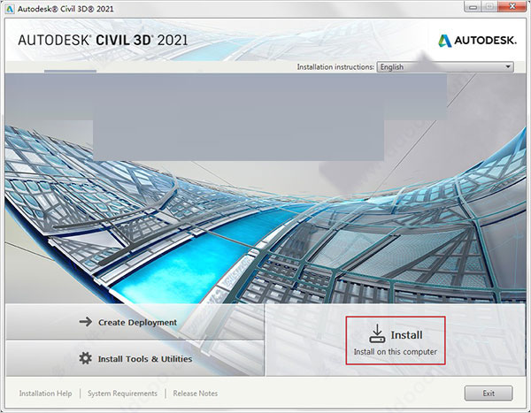Civil 3d 2021绿色破解版 附安装教程安装图文教程