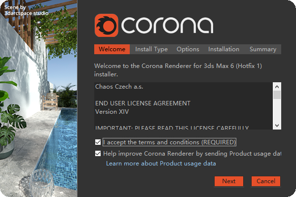 【corona渲染器下载】Corona-6 hotfix1 MAX14-21汉化版 附安装教程安装图文教程