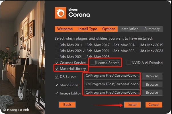 【CR 12 渲染器】Chaos Corona 12 for 3DS MAX 2016-2025 中文破解版安装图文教程