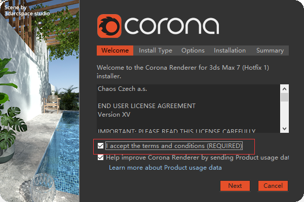 Corona-7.1-hotfix1 MAX2014-2022[汉化版]安装图文教程