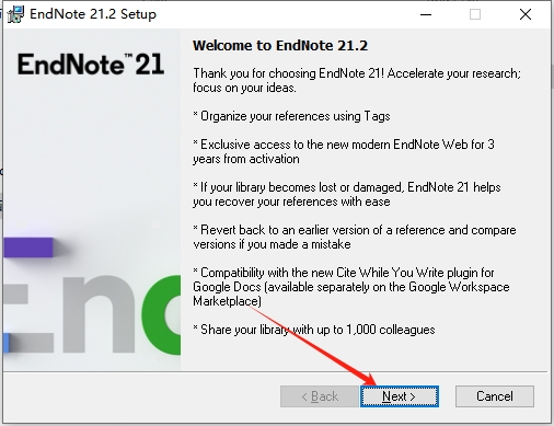 EndNote 21.2（免费安装包）破解版安装图文教程