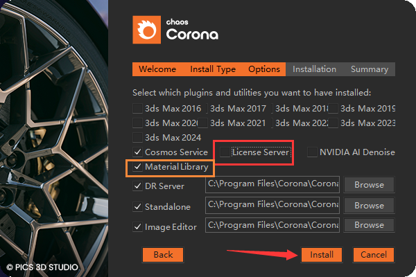Corona 9.2 for 3dmax2016-2024 简体中文破解版+安装教程安装图文教程