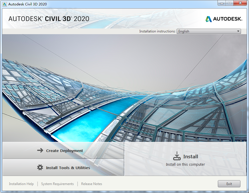 Autodesk Civil 3d 2020【英文破解版】附注册机安装图文教程