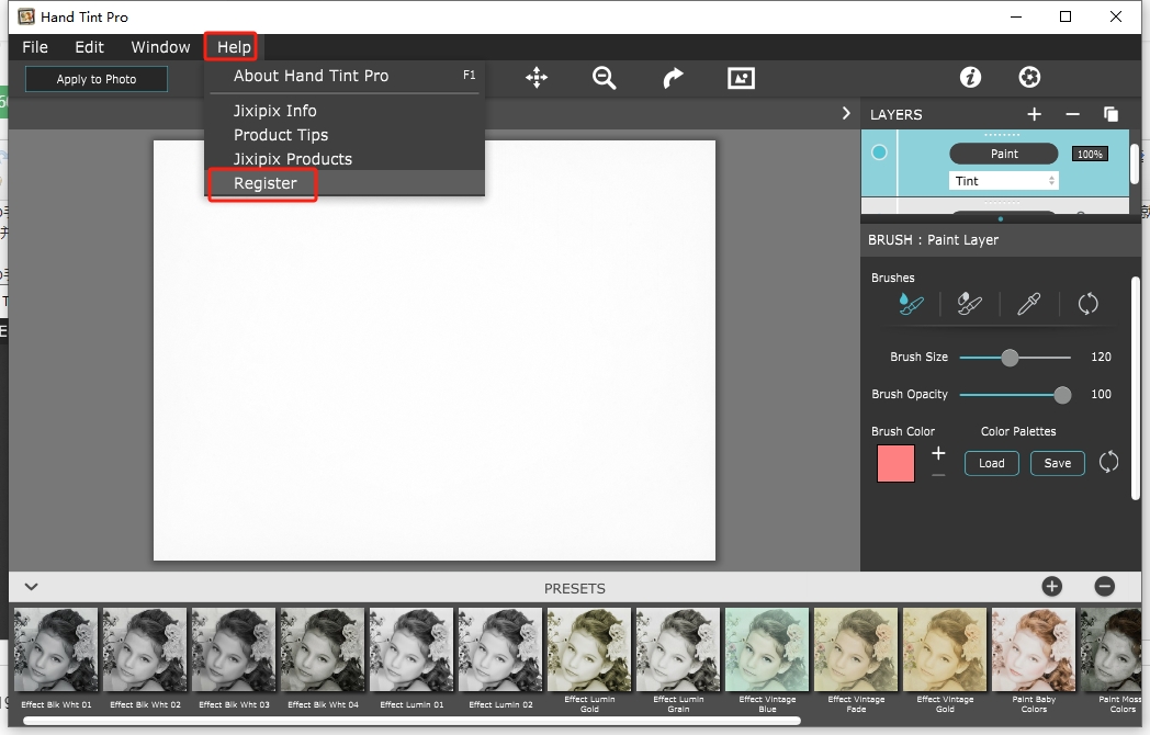 JixiPix公司Photoshop手绘摄影插件Hand Tint Pro V1.04 (Win)安装图文教程