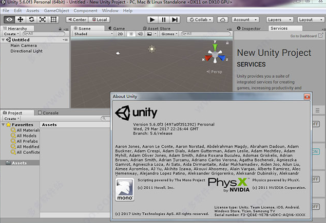 Unity 3D 5.6【游戏开发引擎软件】免费破解版