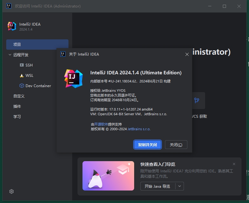 IntelliJ IDEA 2024.1.4（永久激活）最新破解版