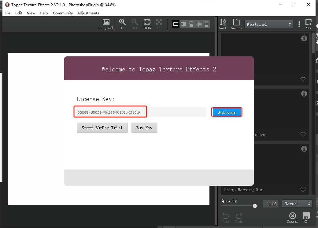 Photoshop Topaz公司纹理特效滤镜/软件Texture Effects v2.1.0最终版安装图文教程