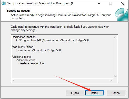 Navicat for Postgre SQL10.0英文试用版安装图文教程