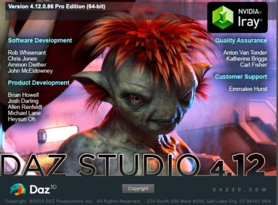 DAZ Studio Pro Edition  4.12.1.118【DAZ Studio 4.12】免费破解版