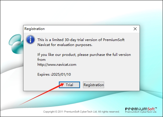 Navicat for Postgre SQL10.0英文试用版安装图文教程