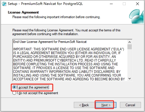 Navicat for Postgre SQL10.0英文试用版安装图文教程