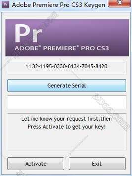 Adobe Premiere CS3序列号【PR CS3注册机】破解补丁