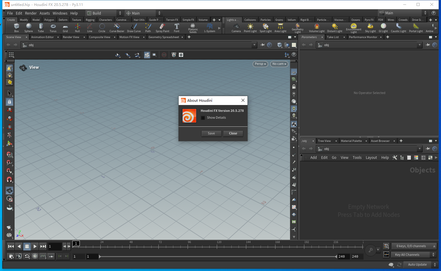 SideFX Houdini FX 20.5 最新免费英文破解版