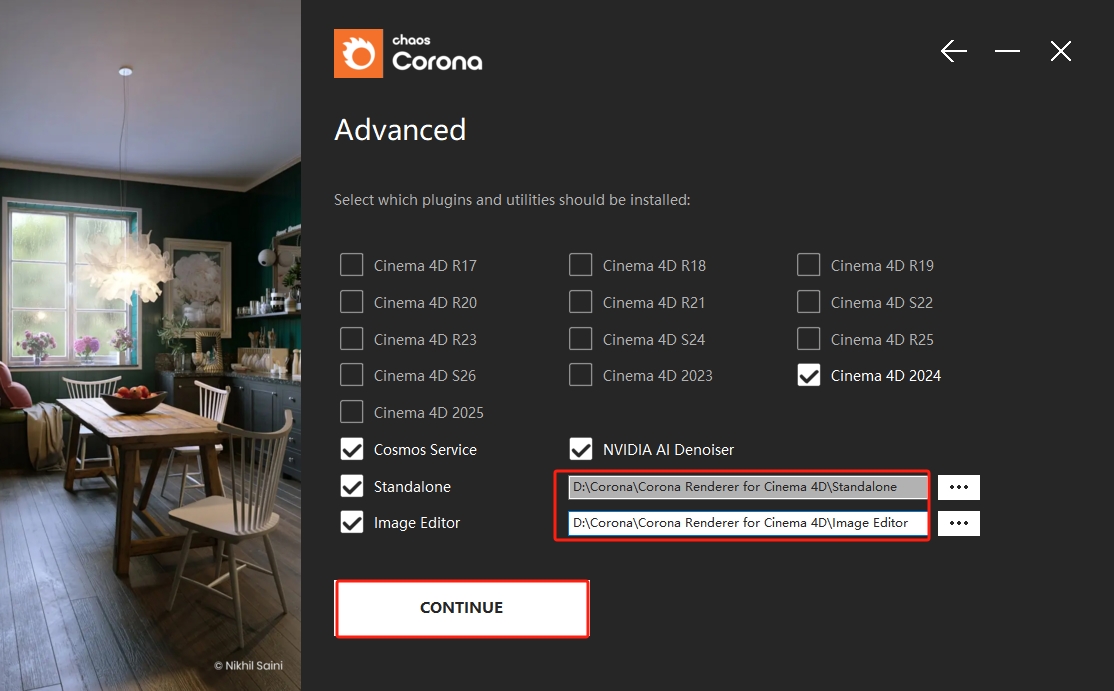Corona Renderer 12 Update 1 for Cinema 4D R17-2025中文免费激活版安装图文教程