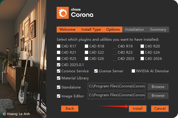 【CR渲染器】Corona 12 HF2 for Cinema 4D R17-2025更新升级破解版安装图文教程