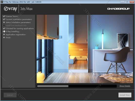 VRay3.6【VR3.6渲染器】vray3.6 for 3dmax2013中文（英文）破解版安装图文教程